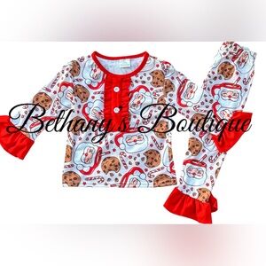 Santa's cookies and milk pajamas